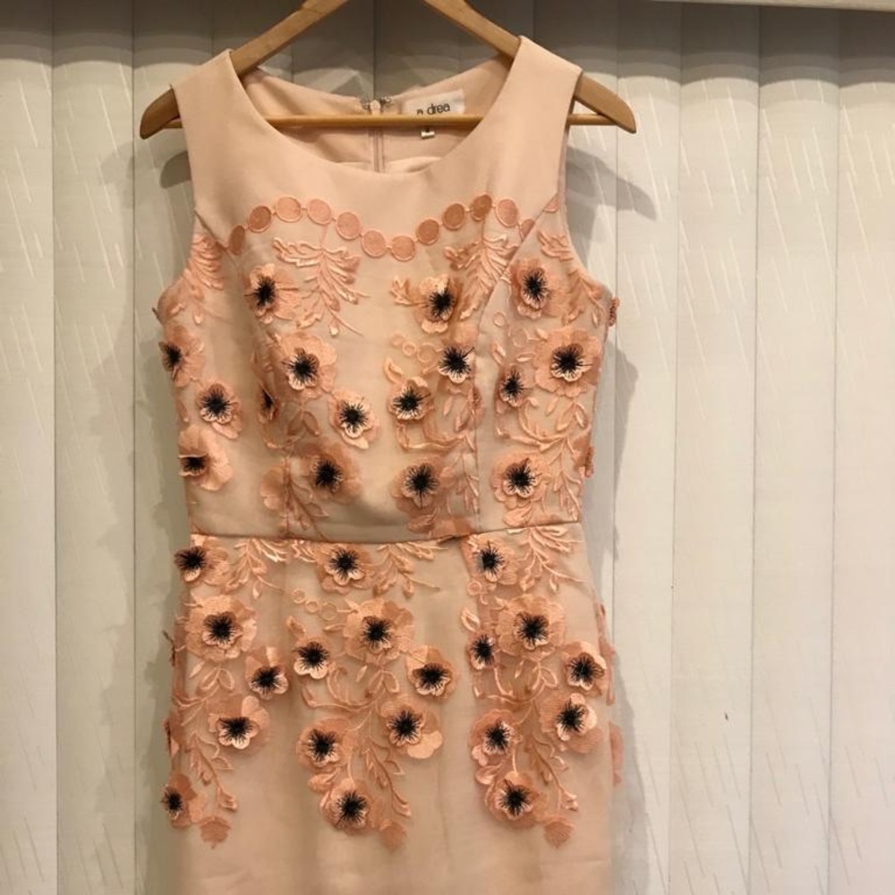 Short pink floral dress